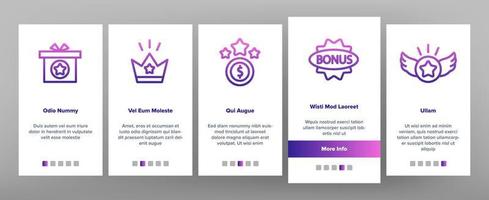 le icone di onboarding di fedeltà bonus impostano il vettore