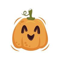 zucca astratta arancione con il sorriso per il tuo disegno di halloween - vettore