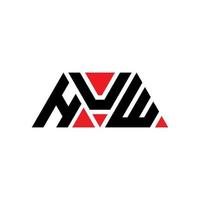 design del logo della lettera del triangolo huw con forma triangolare. monogramma di design del logo del triangolo huw. modello di logo vettoriale triangolo huw con colore rosso. logo triangolare huw logo semplice, elegante e lussuoso. eh