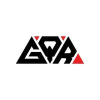 design del logo della lettera triangolare gqr con forma triangolare. gqr triangolo logo design monogramma. modello di logo vettoriale triangolo gqr con colore rosso. logo triangolare gqr logo semplice, elegante e lussuoso. gqr
