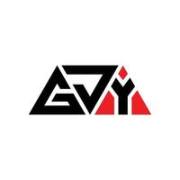 design del logo della lettera del triangolo gjy con forma triangolare. gjy triangolo logo design monogramma. modello di logo vettoriale triangolo gjy con colore rosso. logo triangolare gjy logo semplice, elegante e lussuoso. gjy