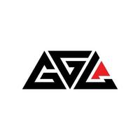 design del logo della lettera triangolo gg con forma triangolare. monogramma di design del logo del triangolo ggl. modello di logo vettoriale triangolo ggl con colore rosso. logo triangolare ggl logo semplice, elegante e lussuoso. gg