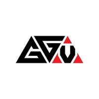 design del logo della lettera del triangolo ggv con forma triangolare. monogramma di design del logo del triangolo ggv. modello di logo vettoriale triangolo ggv con colore rosso. logo triangolare ggv logo semplice, elegante e lussuoso. ggv