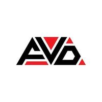 design del logo della lettera triangolare fvd con forma triangolare. monogramma di design del logo del triangolo fvd. modello di logo vettoriale triangolo fvd con colore rosso. logo triangolare fvd logo semplice, elegante e lussuoso. fvd