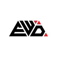 design del logo della lettera del triangolo ewd con forma triangolare. ewd triangolo logo design monogramma. modello di logo vettoriale triangolo ewd con colore rosso. logo triangolare ewd logo semplice, elegante e lussuoso. ewd