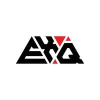 design del logo della lettera del triangolo exq con forma triangolare. monogramma design logo triangolo exq. modello di logo vettoriale triangolo exq con colore rosso. logo triangolare exq logo semplice, elegante e lussuoso. esq