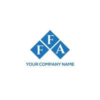 design del logo della lettera ffa su sfondo bianco. ffa creative iniziali lettera logo concept. disegno della lettera ffa. vettore