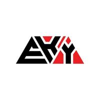 eky triangolo lettera logo design con forma triangolare. eky triangolo logo design monogramma. modello di logo vettoriale triangolo eky con colore rosso. eky logo triangolare logo semplice, elegante e lussuoso. eky