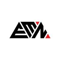 emn triangolo lettera logo design con forma triangolare. Monogramma di design del logo del triangolo emn. modello di logo vettoriale triangolo emn con colore rosso. logo triangolare emn logo semplice, elegante e lussuoso. emm