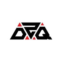 dzq triangolo lettera logo design con forma triangolare. dzq triangolo logo design monogramma. modello di logo vettoriale triangolo dzq con colore rosso. dzq logo triangolare logo semplice, elegante e lussuoso. dzq