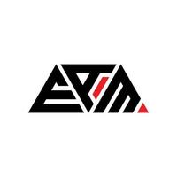 eam triangolo lettera logo design con forma triangolare. monogramma di design del logo del triangolo eam. modello di logo vettoriale triangolo eam con colore rosso. logo triangolare eam logo semplice, elegante e lussuoso. eam