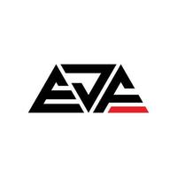 design del logo della lettera triangolare ejf con forma triangolare. ejf triangolo logo design monogramma. modello di logo vettoriale triangolo ejf con colore rosso. ejf logo triangolare logo semplice, elegante e lussuoso. ejf