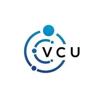 vcu lettera tecnologia logo design su sfondo bianco. vcu creative iniziali lettera it logo concept. disegno della lettera VCU. vettore