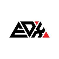 design del logo della lettera triangolare edx con forma triangolare. monogramma edx triangolo logo design. modello di logo vettoriale triangolo edx con colore rosso. edx logo triangolare logo semplice, elegante e lussuoso. edx