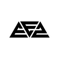 eez triangolo lettera logo design con forma triangolare. eez triangolo logo design monogramma. modello di logo vettoriale triangolo eez con colore rosso. eez logo triangolare logo semplice, elegante e lussuoso. eez