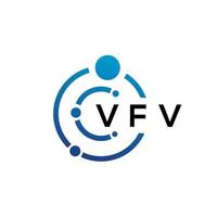 vfv lettera tecnologia logo design su sfondo bianco. vfv iniziali creative lettera it logo concept. disegno della lettera vfv. vettore