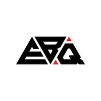 design del logo della lettera triangolare ebq con forma triangolare. monogramma ebq triangolo logo design. modello di logo vettoriale triangolo ebq con colore rosso. logo triangolare ebq logo semplice, elegante e lussuoso. eq