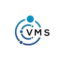 vms lettera tecnologia logo design su sfondo bianco. vms creative iniziali lettera it logo concept. design della lettera vms. vettore