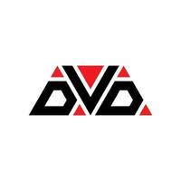 design del logo della lettera triangolo dvd con forma triangolare. monogramma di design del logo triangolo dvd. modello di logo vettoriale triangolo dvd con colore rosso. logo triangolare dvd logo semplice, elegante e lussuoso. DVD