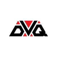 design del logo della lettera del triangolo dvq con forma triangolare. dvq triangolo logo design monogramma. modello di logo vettoriale triangolo dvq con colore rosso. dvq logo triangolare logo semplice, elegante e lussuoso. dvq