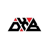 design del logo della lettera del triangolo dxb con forma triangolare. monogramma di design del logo del triangolo dxb. modello di logo vettoriale triangolo dxb con colore rosso. dxb logo triangolare logo semplice, elegante e lussuoso. dxb