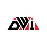 design del logo della lettera del triangolo dwi con forma triangolare. dwi triangolo logo design monogramma. modello di logo vettoriale triangolo dwi con colore rosso. logo triangolare dwi logo semplice, elegante e lussuoso. dwi