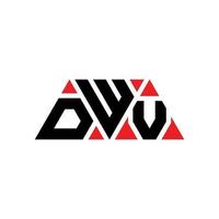 design del logo della lettera del triangolo dwv con forma triangolare. dwv triangolo logo design monogramma. modello di logo vettoriale triangolo dwv con colore rosso. dwv logo triangolare logo semplice, elegante e lussuoso. dwv