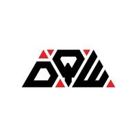 design del logo della lettera del triangolo dqw con forma triangolare. monogramma di design del logo del triangolo dqw. modello di logo vettoriale triangolo dqw con colore rosso. dqw logo triangolare logo semplice, elegante e lussuoso. dqw