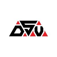 design del logo della lettera del triangolo dsv con forma triangolare. monogramma di design del logo del triangolo dsv. modello di logo vettoriale triangolo dsv con colore rosso. logo triangolare dsv logo semplice, elegante e lussuoso. dsv