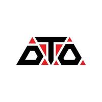 dto triangolo lettera logo design con forma triangolare. dto triangolo logo design monogramma. modello di logo vettoriale triangolo dto con colore rosso. dto logo triangolare logo semplice, elegante e lussuoso. dto