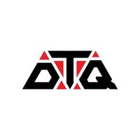 design del logo della lettera del triangolo dtq con forma triangolare. monogramma di design del logo del triangolo dtq. modello di logo vettoriale triangolo dtq con colore rosso. logo triangolare dtq logo semplice, elegante e lussuoso. dtq