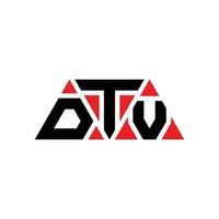 design del logo della lettera del triangolo dtv con forma triangolare. monogramma di design del logo del triangolo dtv. modello di logo vettoriale triangolo dtv con colore rosso. logo triangolare dtv logo semplice, elegante e lussuoso. dtv