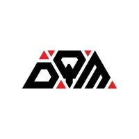design del logo della lettera triangolare dqm con forma triangolare. dqm triangolo logo design monogramma. modello di logo vettoriale triangolo dqm con colore rosso. dqm logo triangolare logo semplice, elegante e lussuoso. mq