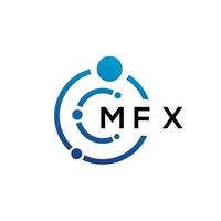 mfx lettera tecnologia logo design su sfondo bianco. mfx creative iniziali lettera it logo concept. disegno della lettera mfx. vettore