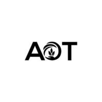 aot lettera logo design su sfondo bianco. aot creative iniziali lettera logo concept. ao disegno della lettera. vettore