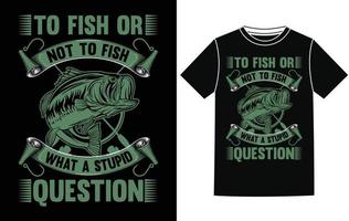 vettore di disegno della maglietta di pesca