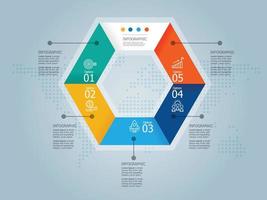relazione di presentazione infografica passaggi astratti vettore