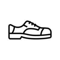 illustrazione nera del vettore dell'icona della linea del modello di scarpa
