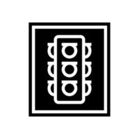 illustrazione vettoriale dell'icona del glifo del segno del semaforo