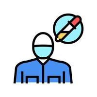 illustrazione vettoriale dell'icona a colori dello specialista medico di allergia e immunologia