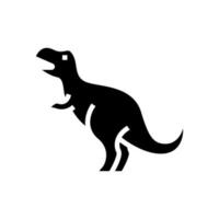 illustrazione vettoriale dell'icona del glifo animale preistorico di dinosauro