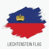 bandiera di vettore del Liechtenstein del grunge