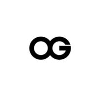 lettera og logo iniziale modello illustrazione vettoriale icona elemento pro vettore