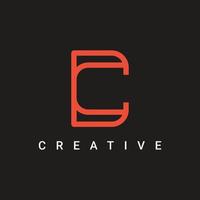 c lettera icona simbolo logo design, minimalista e creativo tipo linea logo design vettoriale