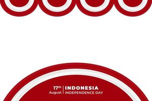 vettore sfondo rotondo design della cartolina d'auguri del giorno dell'indipendenza dell'indonesia