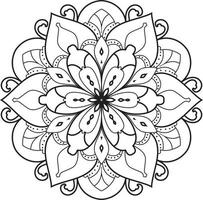 mandala fiore rotondo bianco vettore libero