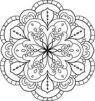 mandala fiore rotondo bianco vettore libero