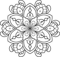 mandala fiore rotondo bianco vettore libero