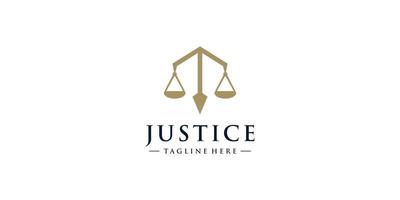 vettore di concetto di design del logo della giustizia