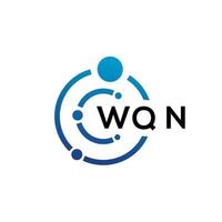 wqn lettera tecnologia logo design su sfondo bianco. wqn iniziali creative lettera it logo concept. wqn disegno della lettera. vettore